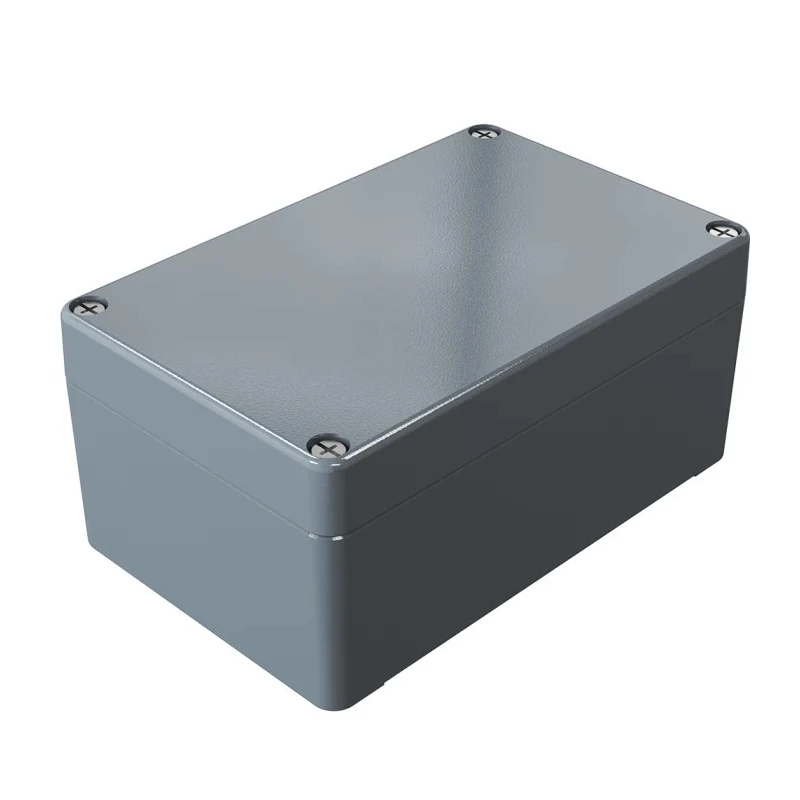 Rose Aluminium Standard Series Grey Grey Lid Die Cast Aluminium Enclosure, IP66, IK09, 80 mm x 125 mm x 57 mm 01081306