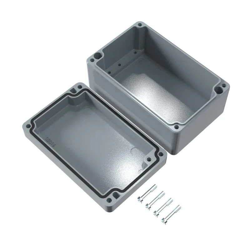 Rose Aluminium Standard Series Grey Grey Lid Die Cast Aluminium Enclosure, IP66, IK09, 80 mm x 125 mm x 57 mm 01081306