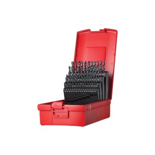 Dormer 51-Piece Multi-Material Twist Drill Bit Set, HSS, 1 mm to 6 mm Sizes A190202