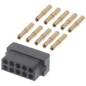 HARWIN Datamate Connector Kit 10 Way DIL Female Shell with Crimps M80-8891005
