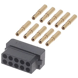 HARWIN Datamate Connector Kit 10 Way DIL Female Shell with Crimps M80-8891005