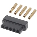 HARWIN Datamate Connector Kit Containing Crimps 5 Way SIL Female Shell M80-8990505
