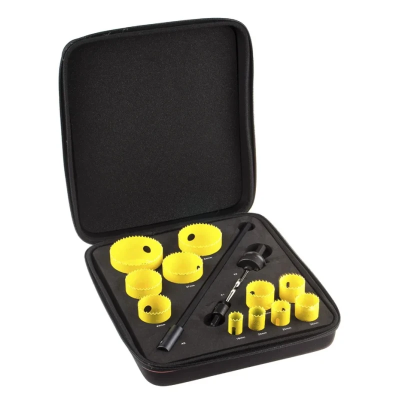 Starrett 14 Piece Fast Cut Bi-Metal Holesaw Kit for Stainless Steel and Mild Steel Sheet, Diameter up to 76 mm KFC11031