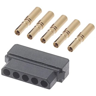HARWIN Datamate PCB Connector Kit with Crimps, 5 Way SIL Female Shell M80-8980505