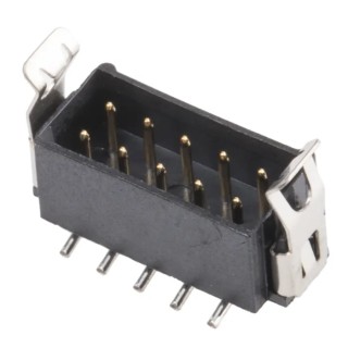 HARWIN Datamate L-Tek Series Right Angle Surface PCB Header 10 Contact 2 mm Pitch 2 Row Shrouded M80-8281042