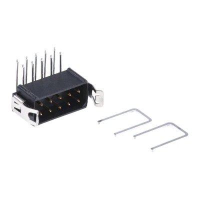 HARWIN Datamate L-Tek Series Right Angle Through Hole PCB Header 10 Contacts 2 mm Pitch 2 Row Shrouded M80-8511042