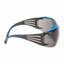3M SecureFit Safety Glasses with Anti-Fog and Anti-Scratch Coating, Polycarbonate Grey Lenses, Plastic Frame SF402XSGAF-BLU