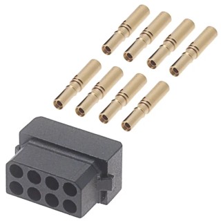 HARWIN Datamate Connector Kit Containing 8 way DIL Female Shell, Crimps M80-8880805