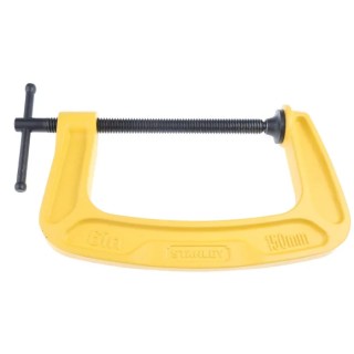 Stanley 150 mm Jaw Opening 89 mm Jaw Depth Corrosion Resistant Iron Steel G Clamp 0-83-035