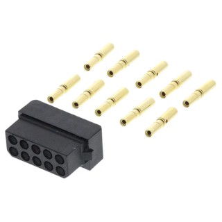 HARWIN Datamate Connector Kit 10 Way DIL Female Shell with Crimp Contacts M80-8881005