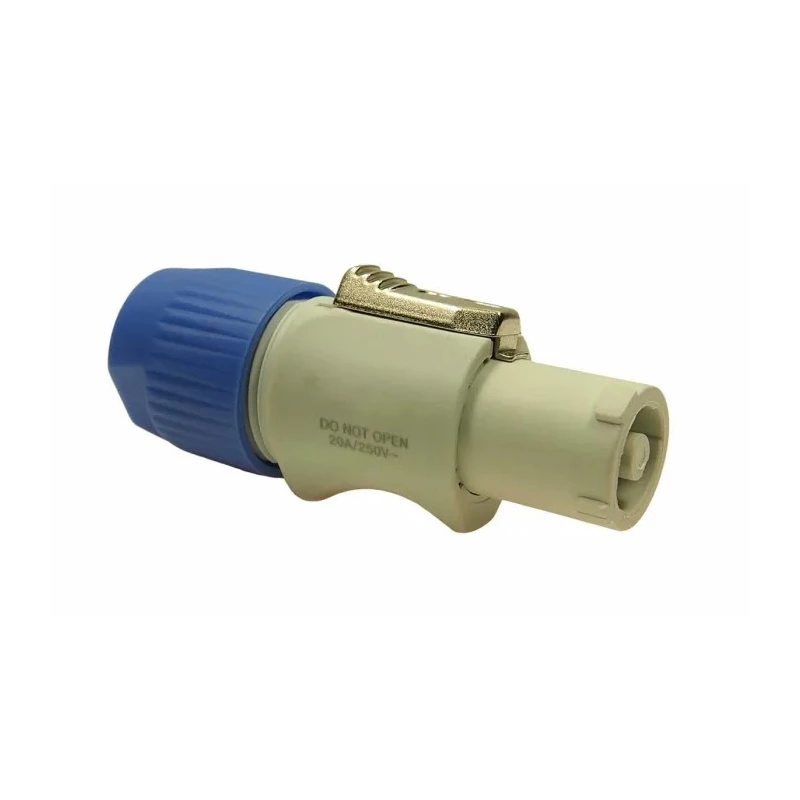 RS PRO IP65 Grey 2P+PE Straight Industrial Power Connector 20A 250V IP65 IP65