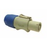 RS PRO IP65 Grey 2P+PE Straight Industrial Power Connector 20A 250V IP65 IP65