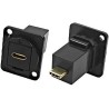 RS PRO Feedthrough USB Connector 1 Port USB Type C Panel Mount Straight Female/Male, IP40 IP40