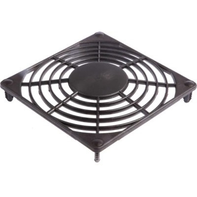 ebm-papst Plastic Finger Guard for 80 mm Fans, 71.5 mm Hole Spacing, Black, 80mm x 80mm x 6.5mm 92162-2-2929