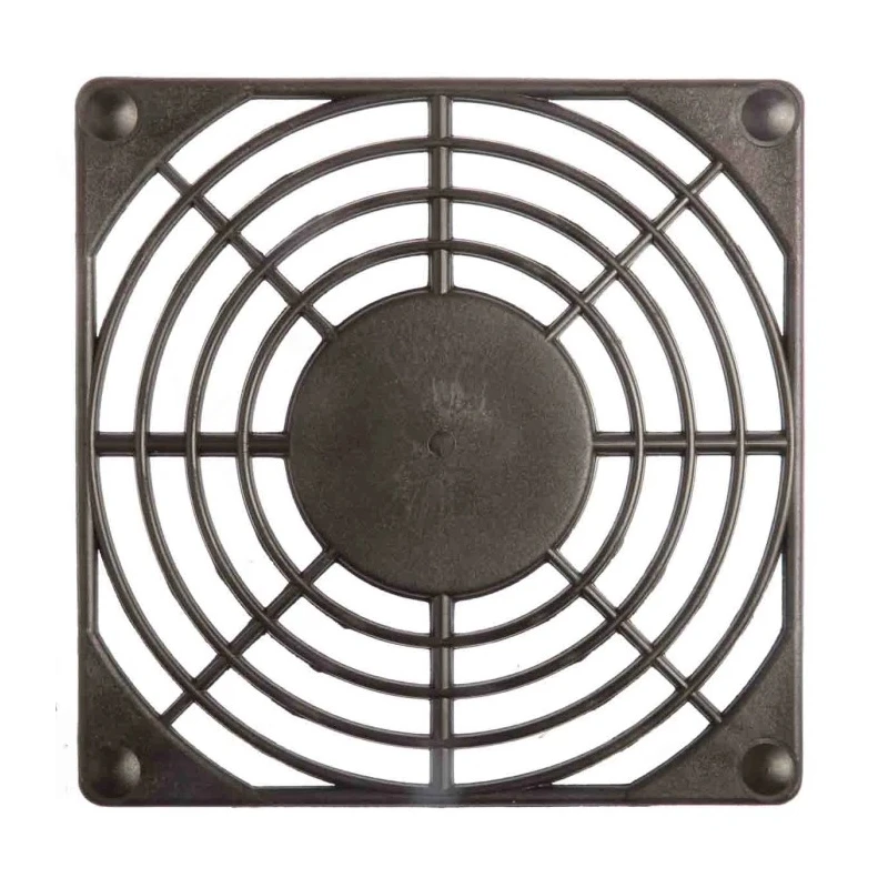 ebm-papst Plastic Finger Guard for 80 mm Fans, 71.5 mm Hole Spacing, Black, 80mm x 80mm x 6.5mm 92162-2-2929