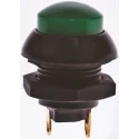 Otto P9 Series Push Button Switch, Momentary, Panel Mount, SPDT, Green LED, IP68, 28 V dc 115 V ac P9213125W