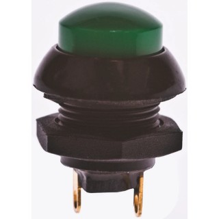 Otto P9 Series Push Button Switch, Momentary, Panel Mount, SPDT, Green LED, IP68, 28 V dc 115 V ac P9213125W
