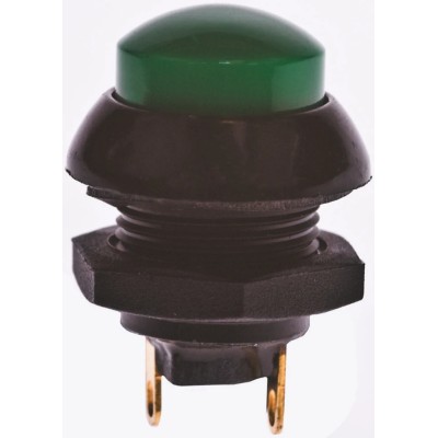 Otto P9 Series Push Button Switch, Momentary, Panel Mount, SPDT, Green LED, IP68, 28 V dc 115 V ac P9213125W