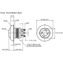 Otto P9 Series Momentary Panel Mount Push Button Switch SPDT Blue LED IP68 28V dc 115V ac P9113126W
