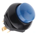 Otto P9 Series Momentary Panel Mount Push Button Switch SPDT Blue LED IP68 28 V dc 115 V ac P9213126W
