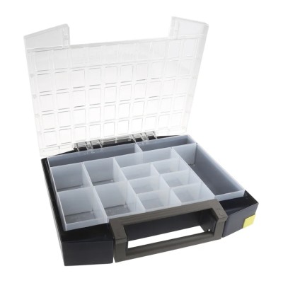 Raaco 14 Cell Blue Polypropylene, Polycarbonate Compartment Box 78 mm x 421 mm x 361 mm 134910