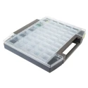 Raaco 45 Cell Grey Polypropylene, Polycarbonate Compartment Box 55 mm x 421 mm x 361 mm 134897
