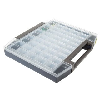 Raaco 45 Cell Grey Polypropylene, Polycarbonate Compartment Box 55 mm x 421 mm x 361 mm 134897