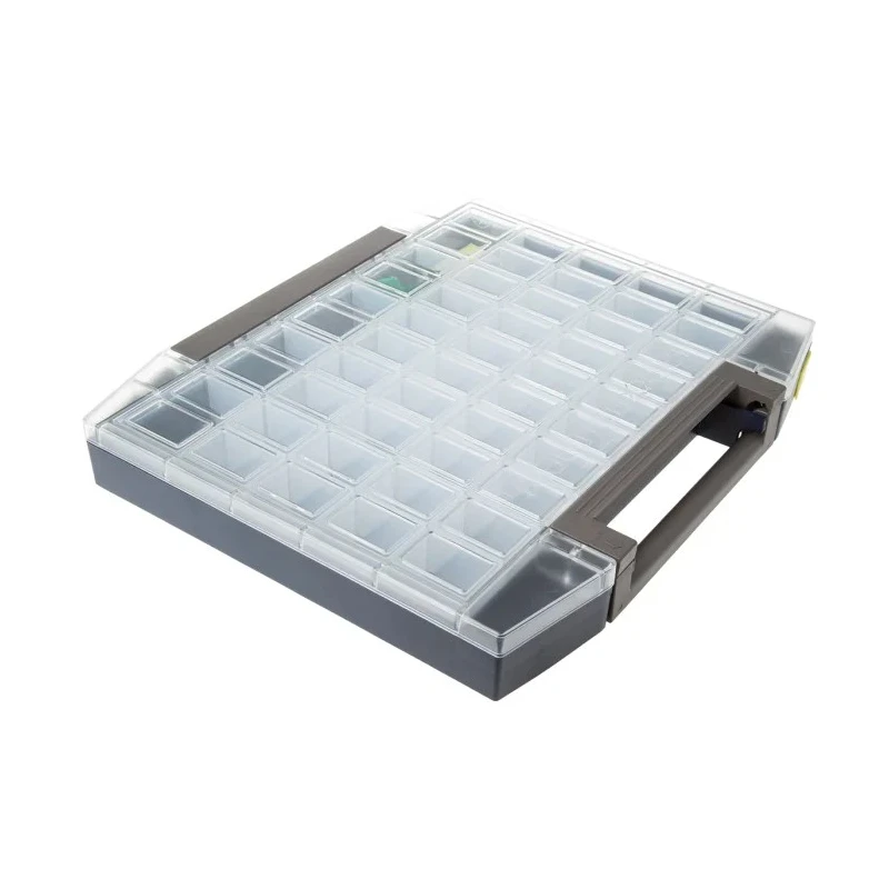 Raaco 45 Cell Grey Polypropylene, Polycarbonate Compartment Box 55 mm x 421 mm x 361 mm 134897