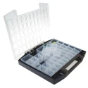 Raaco 45 Cell Grey Polypropylene, Polycarbonate Compartment Box 55 mm x 421 mm x 361 mm 134897