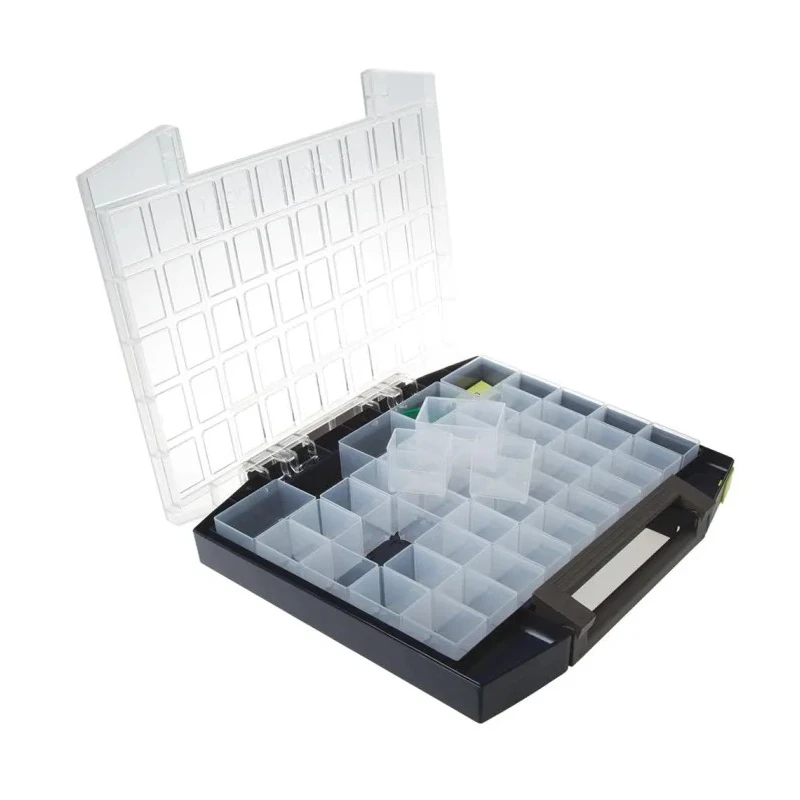 Raaco 45 Cell Grey Polypropylene, Polycarbonate Compartment Box 55 mm x 421 mm x 361 mm 134897