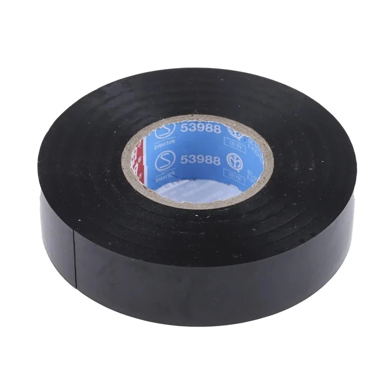 Tesa Black Polyvinyl Chloride Electrical Tape 19mm Width 25m Length Natural Rubber Adhesive 53988-00002-01