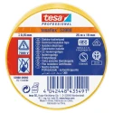 Tesa Yellow Polyvinyl Chloride Electrical Tape 19mm x 25m Natural Rubber Adhesive 53988-00092-01