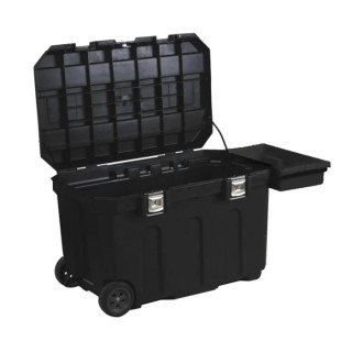 Stanley 2 Drawer Wheeled Plastic Contractor Tool Chest with Metal Latches 578x578x946mm 1-93-278
