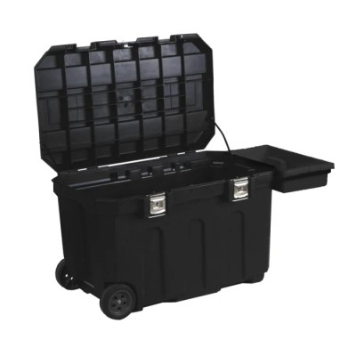 Stanley 2 Drawer Wheeled Plastic Contractor Tool Chest with Metal Latches 578x578x946mm 1-93-278