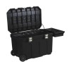 Stanley 2 Drawer Wheeled Plastic Contractor Tool Chest with Metal Latches 578x578x946mm 1-93-278