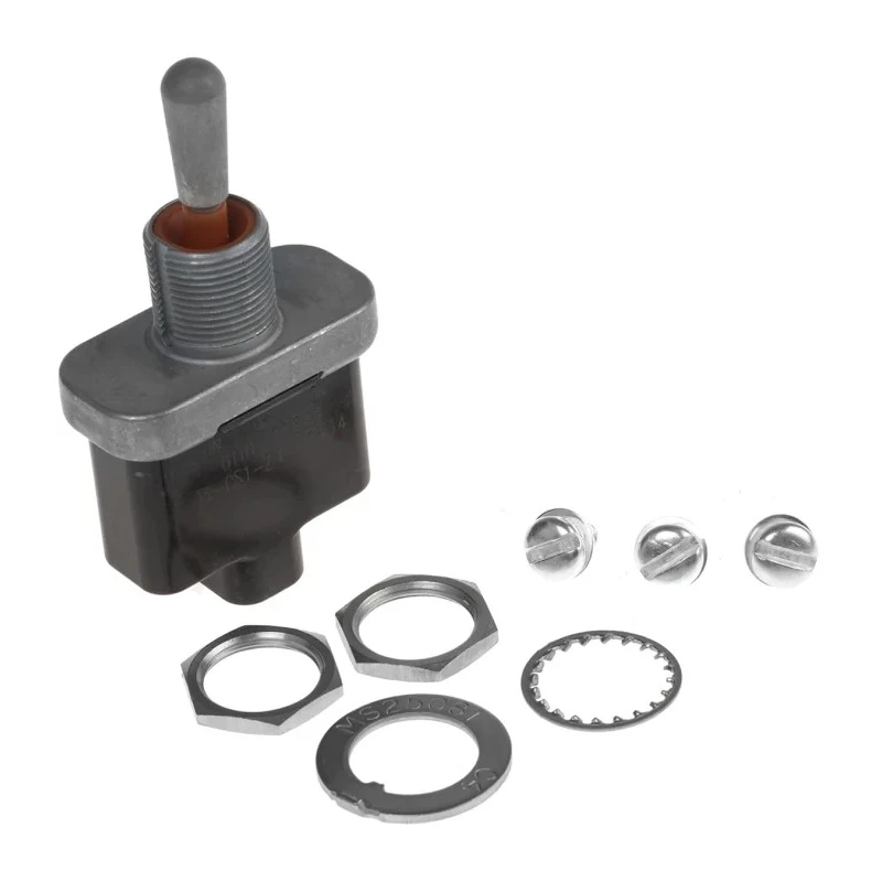 Otto Toggle Switch, Panel Mount, On-Off-On, SPDT, Screw Terminal, 28V DC, 115V AC T9-CS1-21