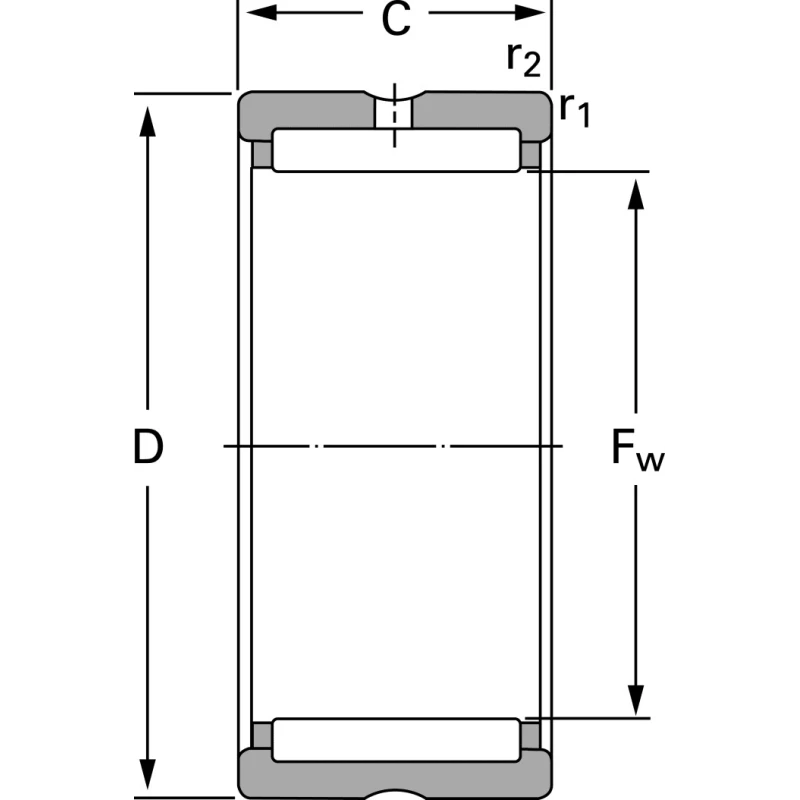 SKF Roller Bearing Needle 25 mm Inside Diameter 20 mm Race Width 33 mm Outside Diameter NK 25/20