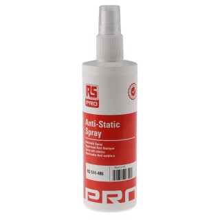 RS PRO Anti-Static Spray, 250ml Capacity, Spray Dispenser, Non-Conductive, EN 61340-5-1 Compliant 514-486