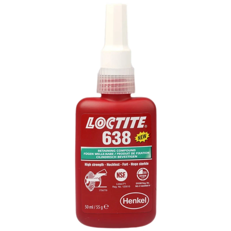 Loctite Green 638 High Strength Retaining Compound Urethane Methacrylate Liquid Bottle 50 ml 150°C -55°C 234795