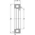 SKF Thrust Roller Bearing with 75 mm Inside Diameter and 100 mm Outside Diameter Model 81115 TN