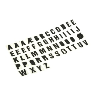 RS PRO Black Self-Adhesive Letters Vinyl, 30 mm Character Height, Set of 50 514-802