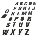 RS PRO Black Self-Adhesive Letters 50 mm Character Height 514-818