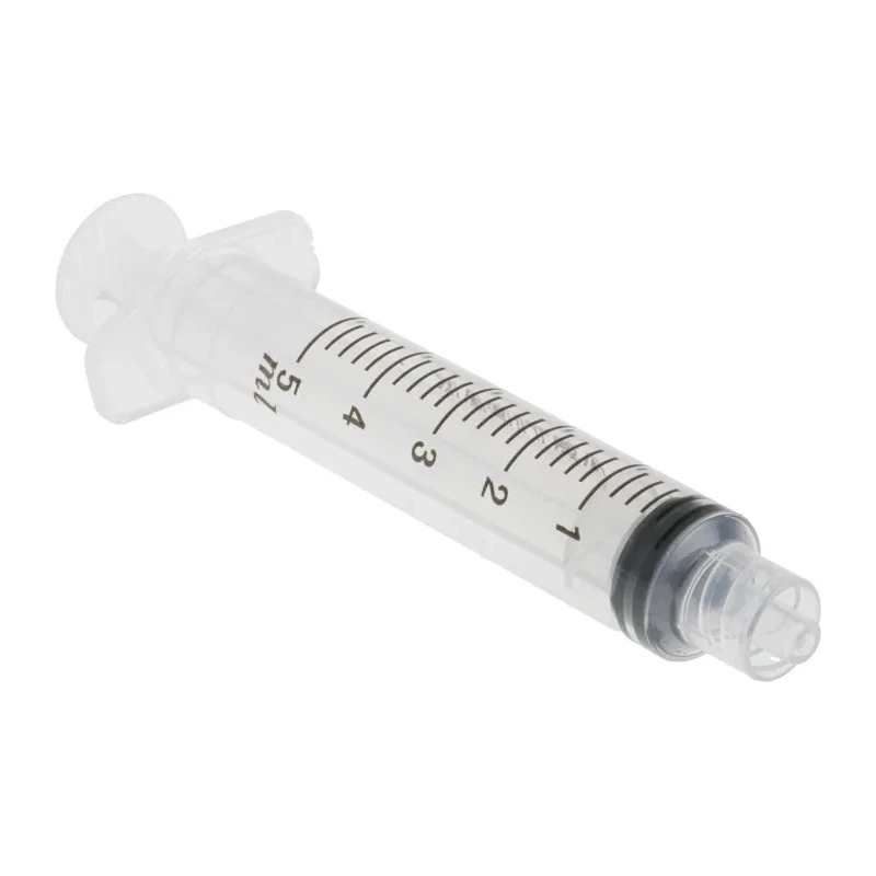 RS PRO 5ml Polyethylene Syringe with Rubber Plunger Luer Lock Fitting 103mm Length 514-717