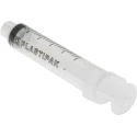 RS PRO 5ml Polyethylene Syringe with Rubber Plunger Luer Lock Fitting 103mm Length 514-717
