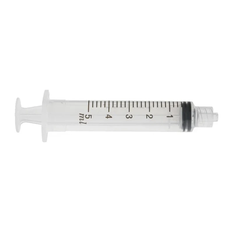 RS PRO 5ml Polyethylene Syringe with Rubber Plunger Luer Lock Fitting 103mm Length 514-717