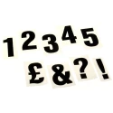 RS PRO Black Self-Adhesive Numbers & Symbols 30 mm Character Height 514-830