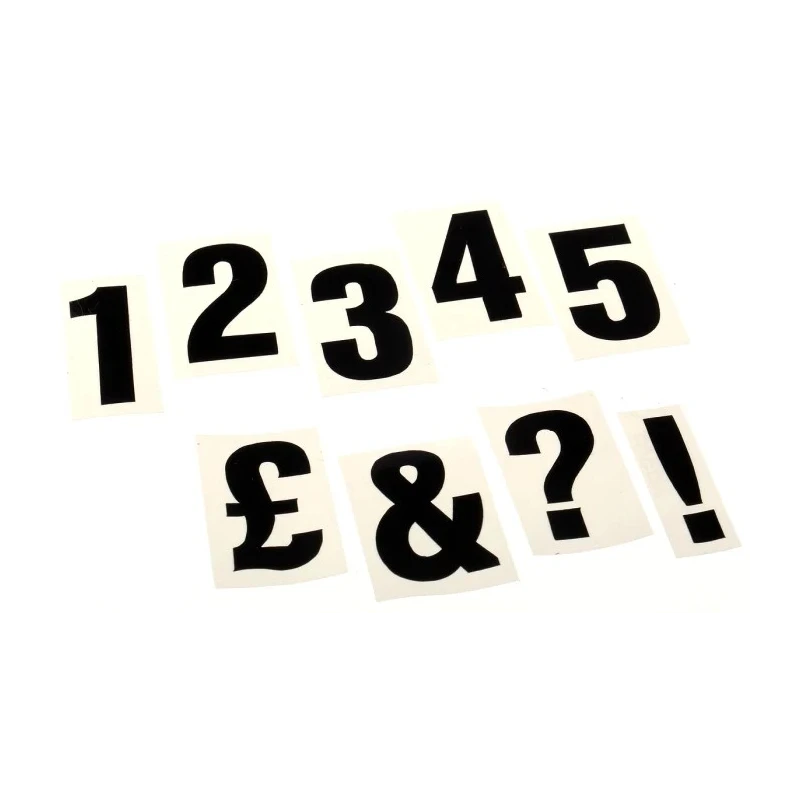 RS PRO Black Self-Adhesive Numbers & Symbols 30 mm Character Height 514-830