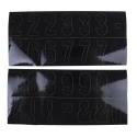 RS PRO Black Self-Adhesive Numbers and Symbols 50 mm Character Height Vinyl Material 514-846