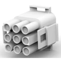 TE Connectivity Universal MATE-N-LOK Male Connector Housing 6.35 mm Pitch 9 Way 3 Row Straight 350720-4