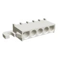TE Connectivity Universal MATE-N-LOK Series Right Angle Through Hole PCB Header, 5 Contact(s), 6.35 mm Pitch, 1 1-350945-0